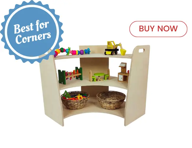 Sklejkove Corner Montessori Play Shelf