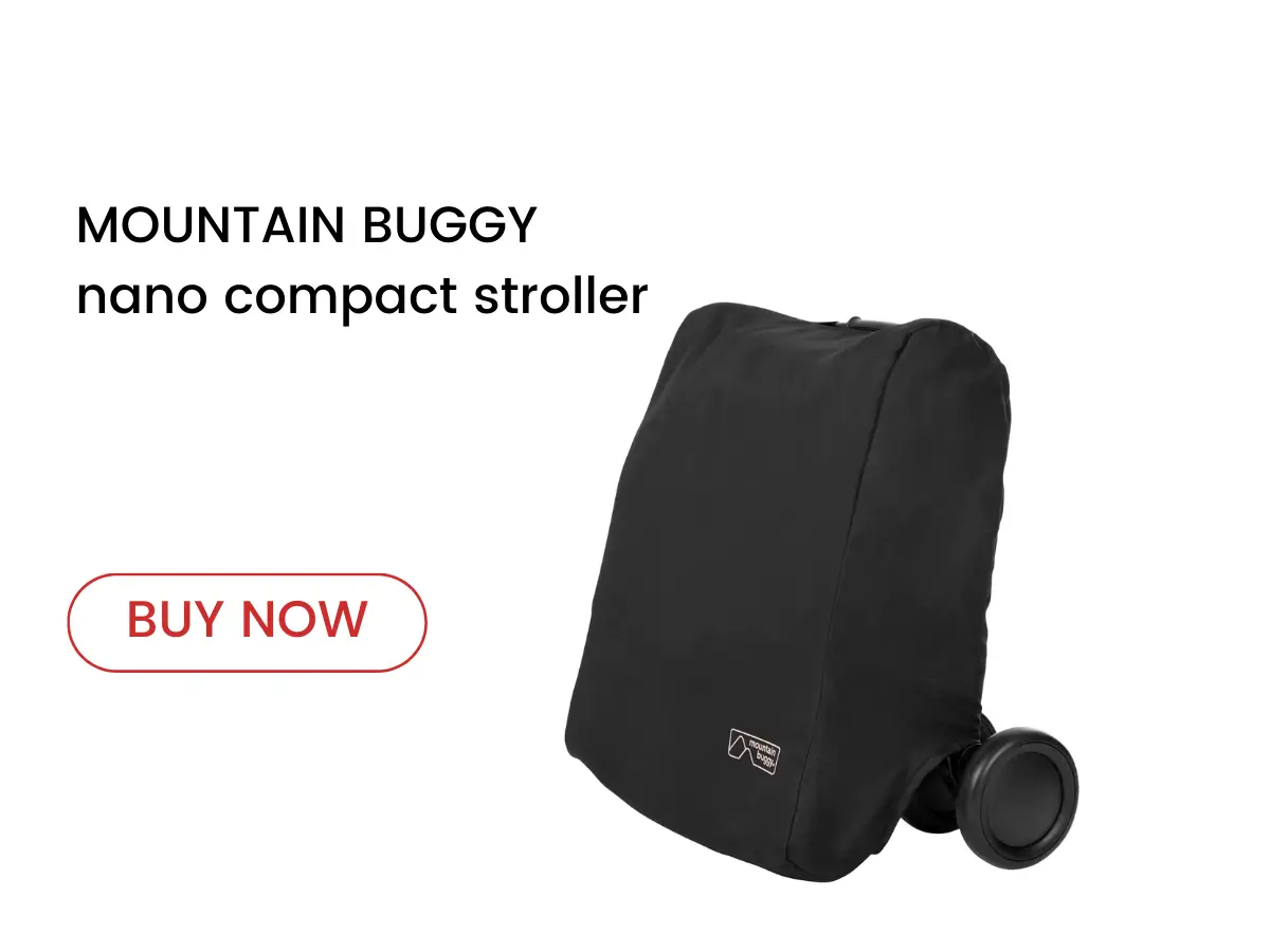carry on luggage: the mountain buggy nano is a compact travel stroller that fits in the overhead bin
