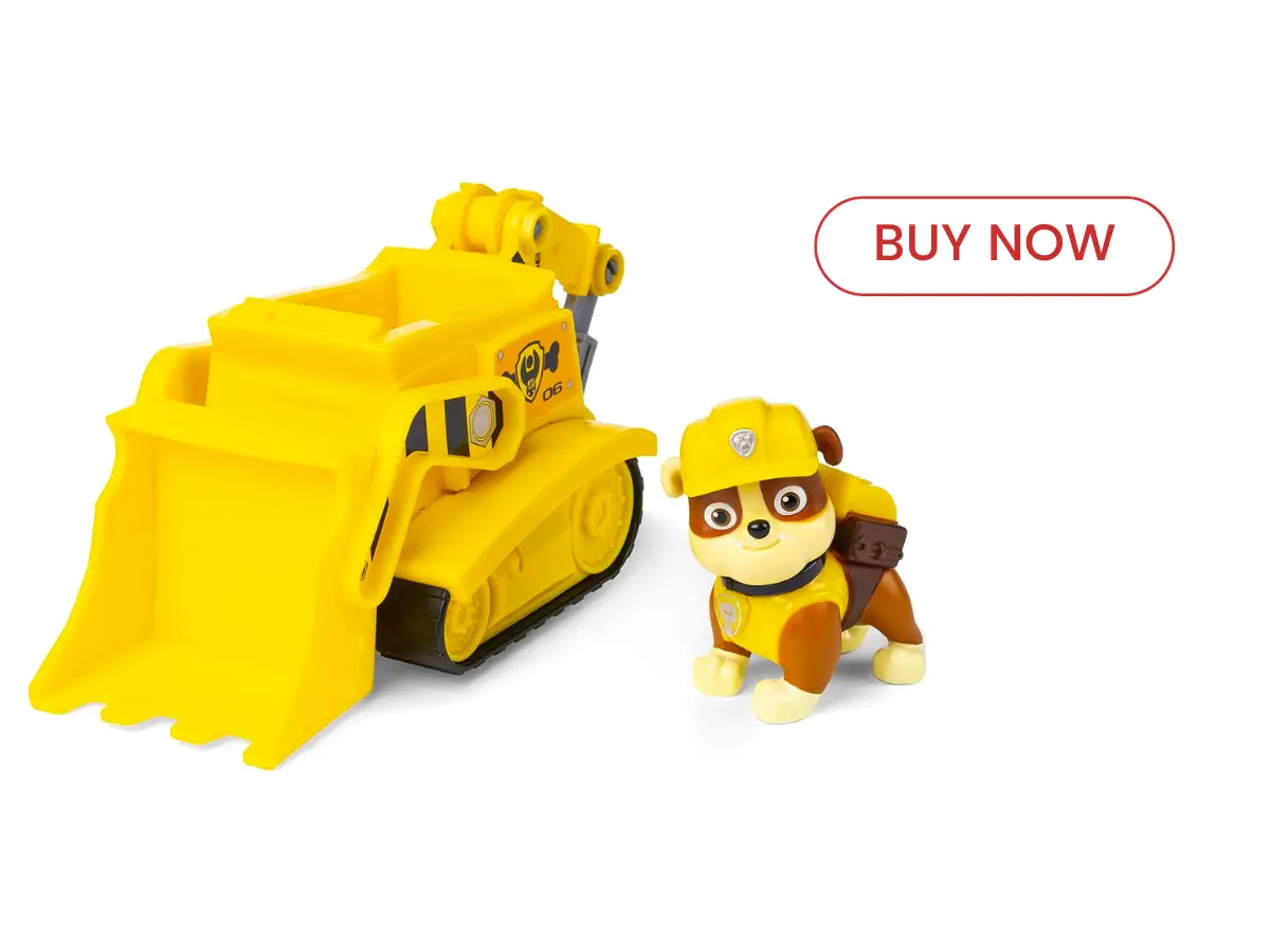 best paw patrol toy - Rubble’s Bulldozer Vehicle with Collectible Figure