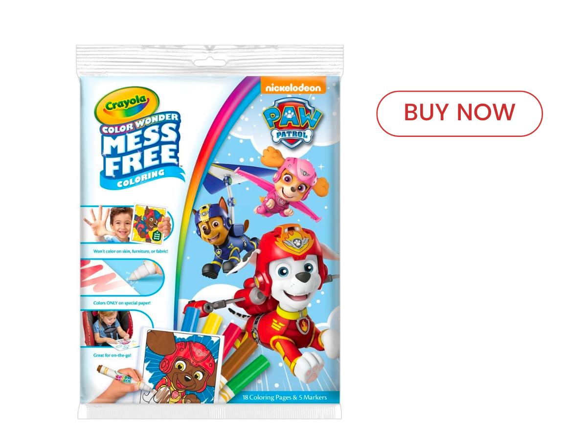 best paw patrol toys under $15 - Crayola Color Wonder Coloring Pad & Markers, Mess Free, Paw Patrol