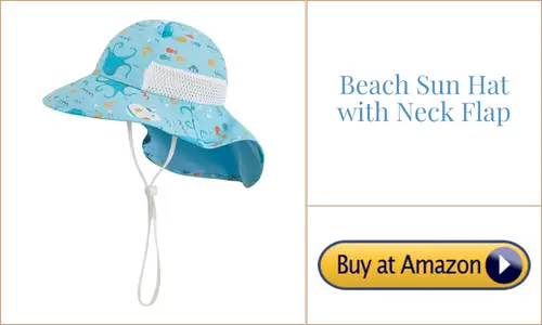 baby sun hat with neck flap offers extra protection