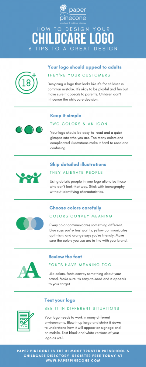 6 tips to design a great childcare logo
