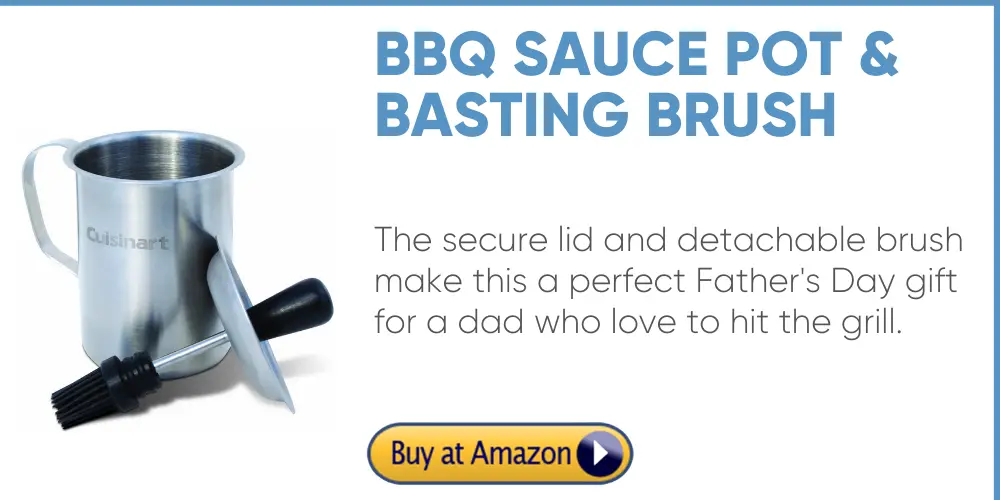 bbq grill sauce pot & basting brush father's day gift