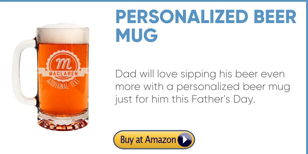 personalized beer mug father's day