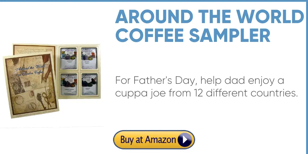 around the world coffee sampler father's day gift