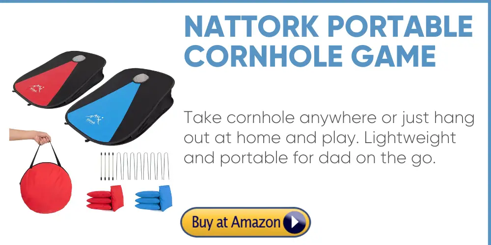 Portable cornhole game father's day gift