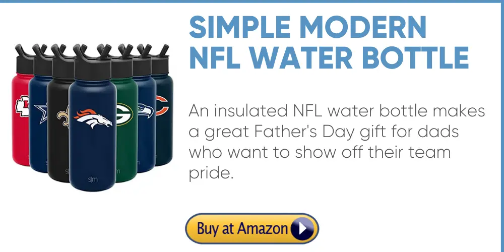 nfl water bottle father's day gift