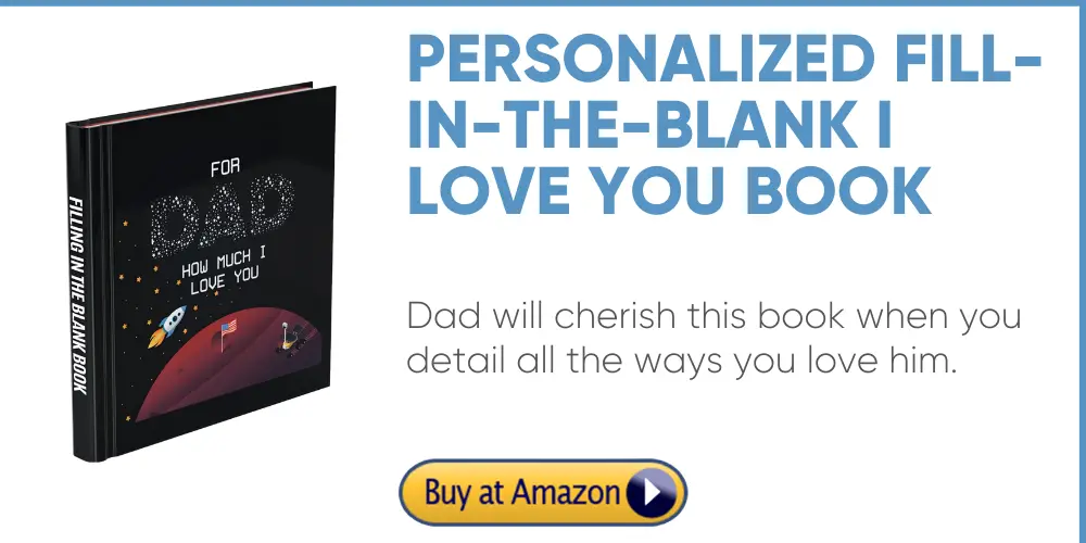 personalized i love you dad fill in the blank book thoughtful father's day gift