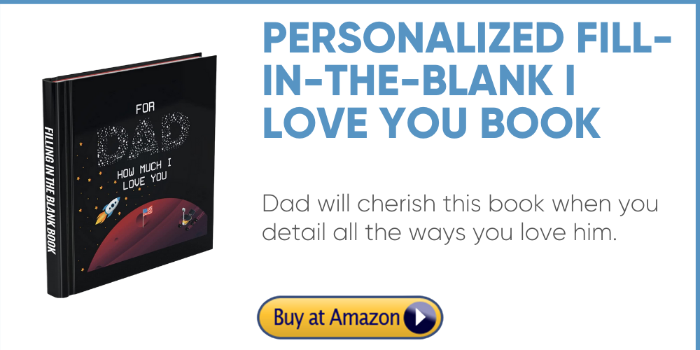 personalized i love you dad fill in the blank book thoughtful father's day gift