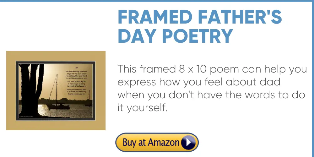 father's day gift framed poem