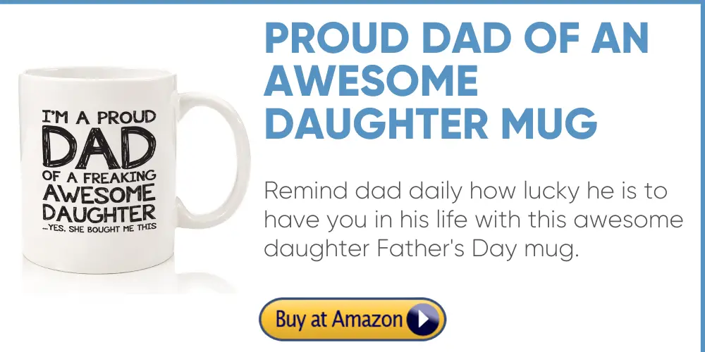 proud dad of awesome daughter mug father's day gift