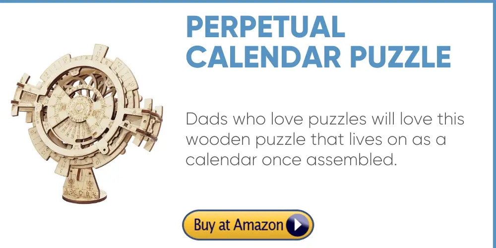 perpetual calendar wood puzzle father's day gift