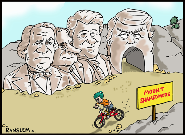 mount shamedmore - political cartoon - ranslen