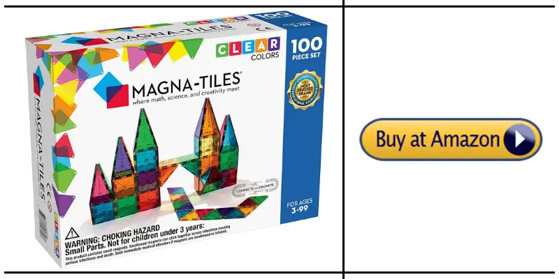 magna tiles 100 piece set supports STEM learning, best toys