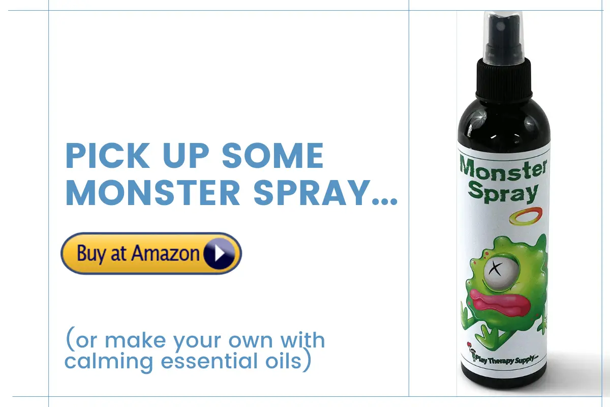 monster spray can help ease a child's fears at bedtime