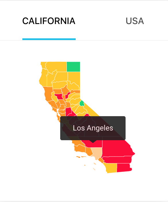 california covid map