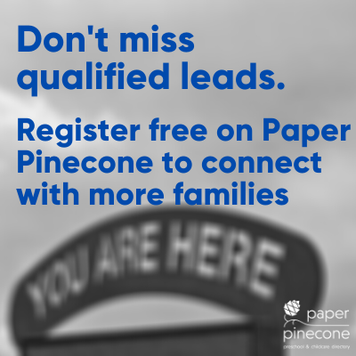 childcare providers register free on paper pinecone