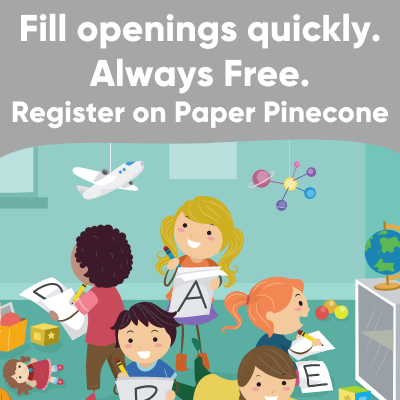 register your preschool or daycare on paper pinecone at no cost