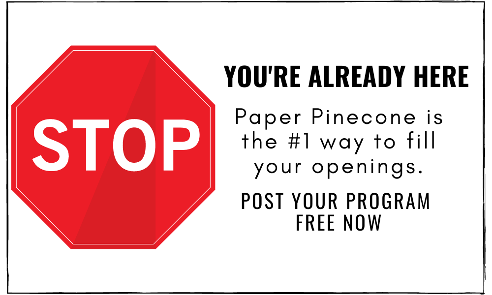 register on paper pinecone to fill openings