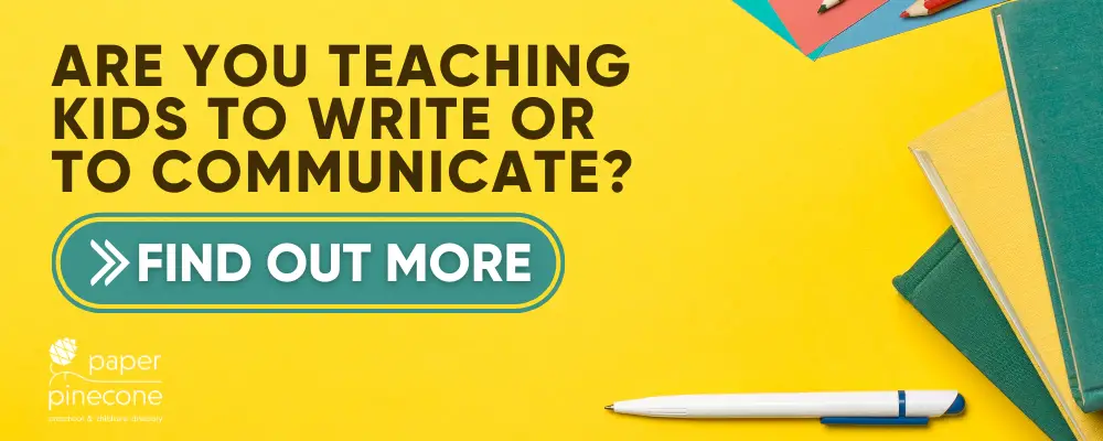 teach preschoolers to communicate not just to write