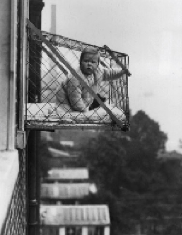 baby in cage