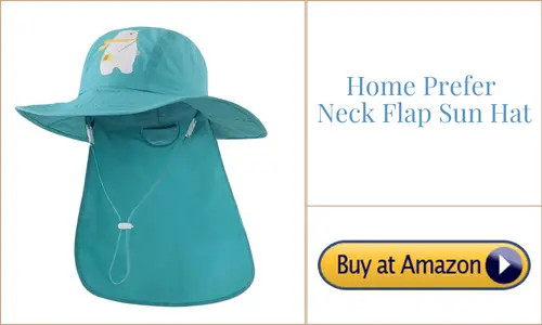 baby sun hat with neck flap offers extra protection