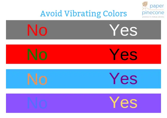 good and bad color combinations