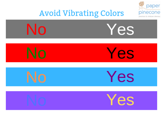 good and bad color combinations