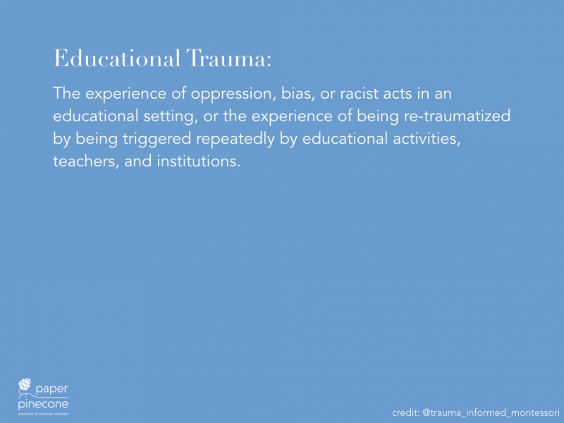 what is educational trauma