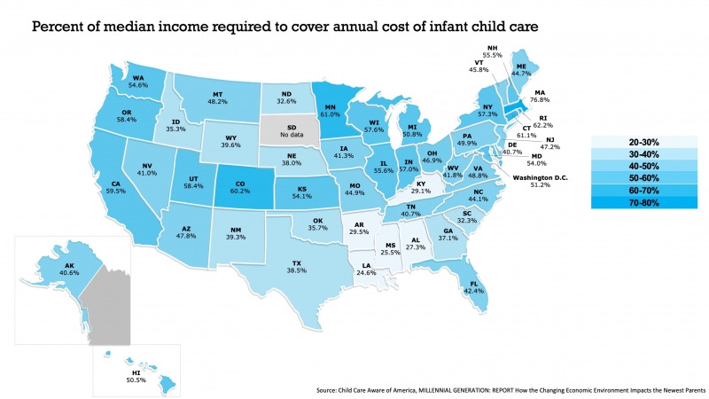 cost of childcare by state