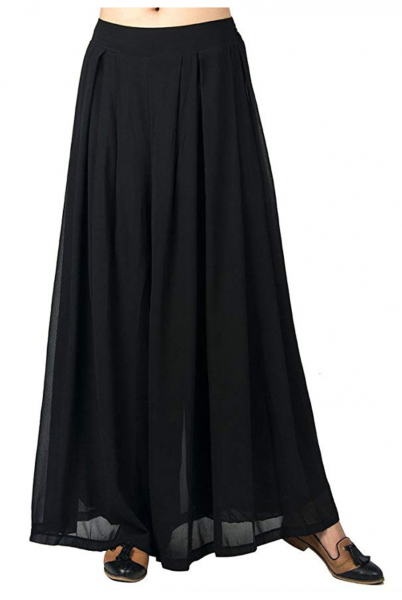 black wide leg pants