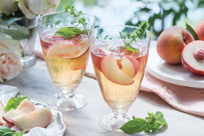 white peach sangria